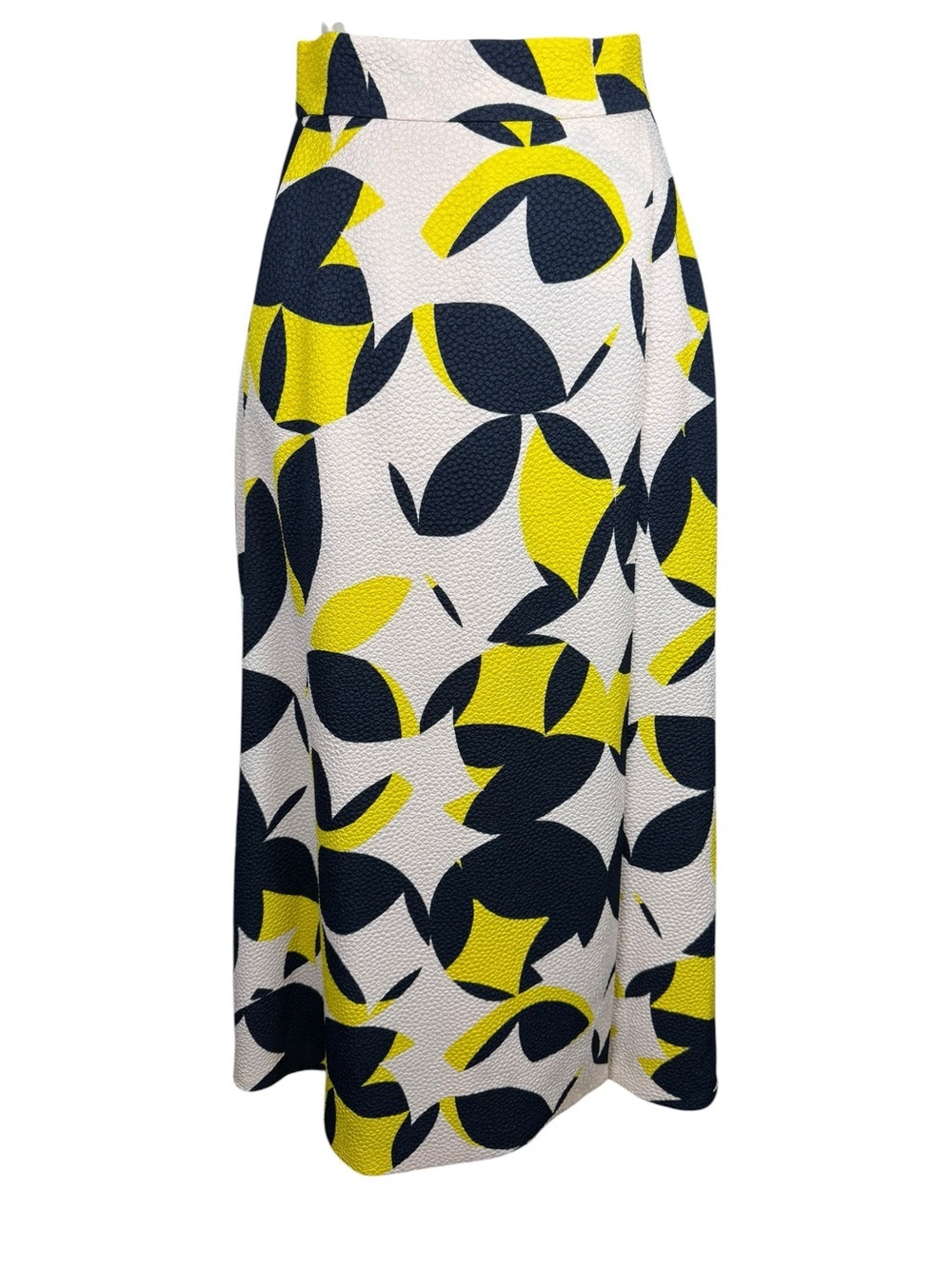 L.K. Bennett London Lina Midi Skirt – Sloan Blue Geometric Print – Size US 6